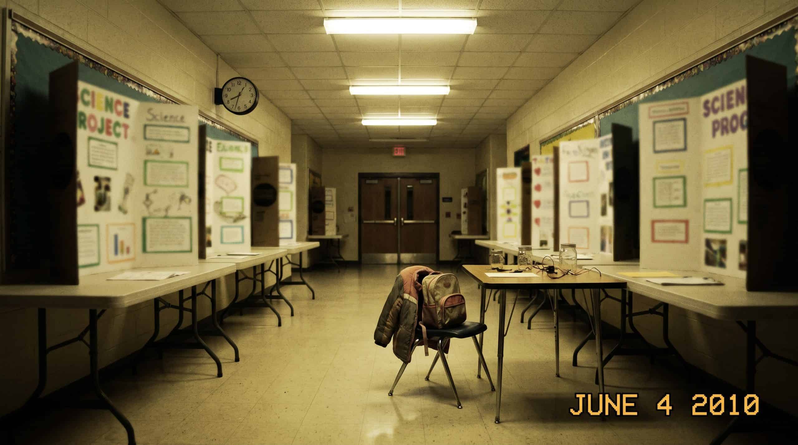 The inside of an elementary school