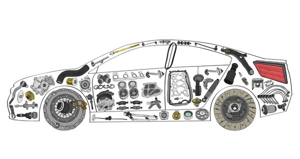 Types of components found in a car