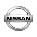Nissan vehicle being serviced at a professional auto repair shop.