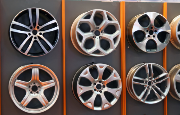 High-quality alloy wheels displayed for sale and installation at Autosauce Performance.