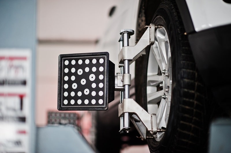 Precision wheel alignment service for optimal vehicle performance.