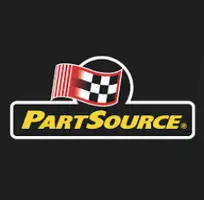 Auto parts store with PartSource logo on a black background.