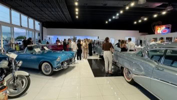 Vintage cars displayed at Aventura Motor Service Inc, showcasing expert auto care and restoration se.