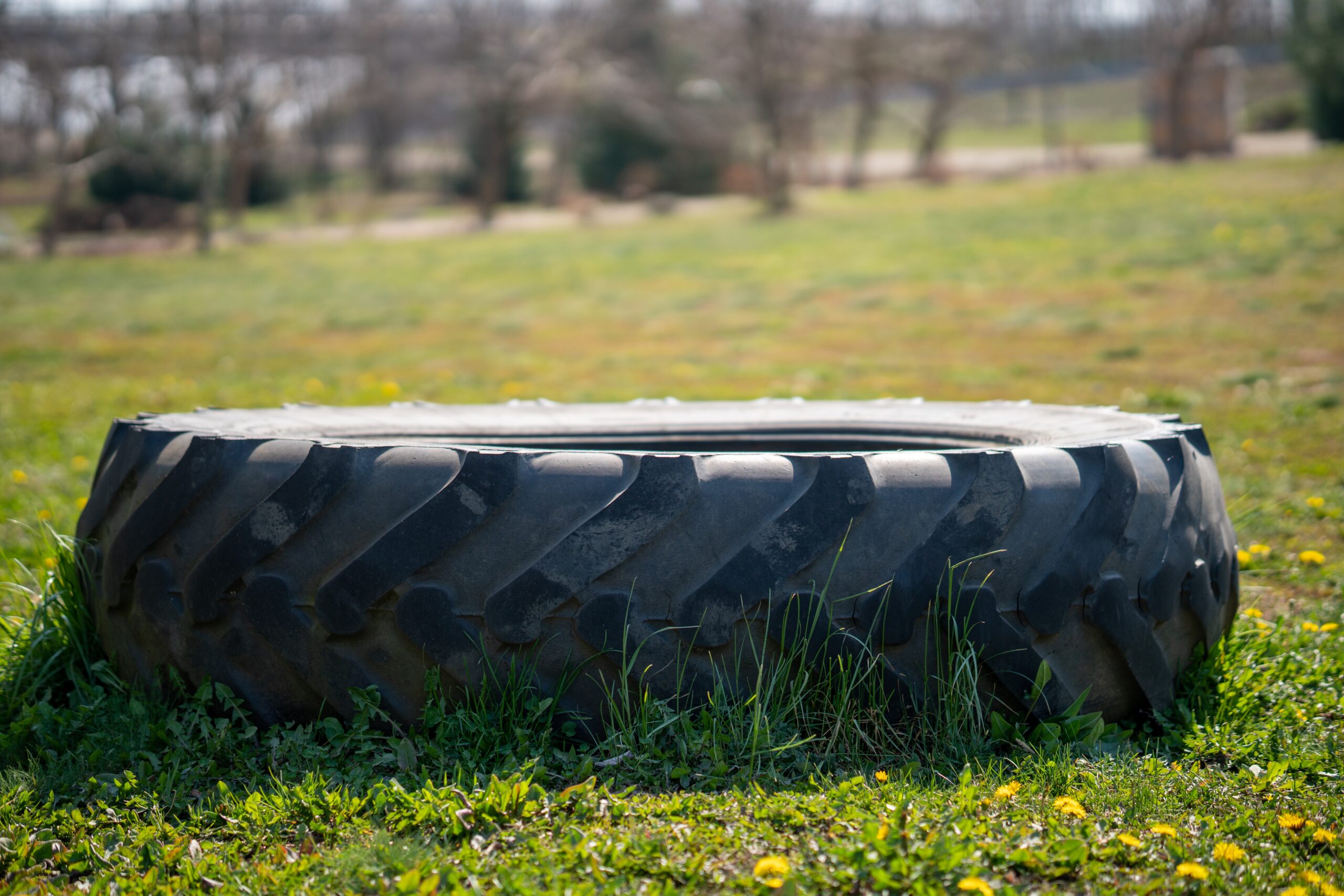 Heavy-duty tractor tire for agricultural use.
