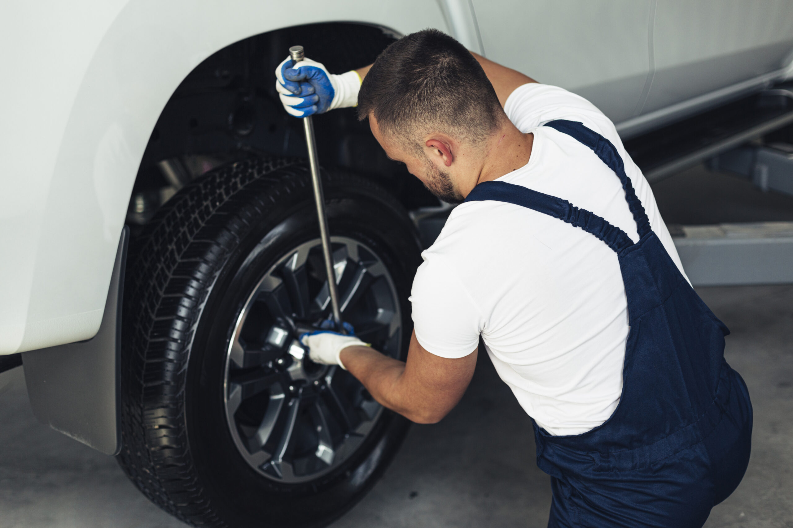 Professional tire repair on heavy equipment at Big Sky Tire and Repair.
