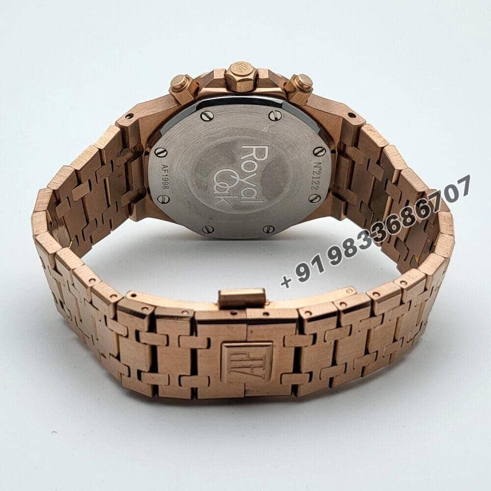 Audemars Piguet Royal Oak Chronograph 41mm Rose Gold White Dial Super High Quality Watch (1)