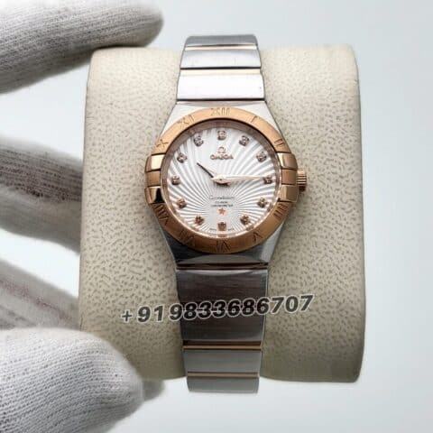 Omega Constellation Rose Gold Diamond Marker High Quality Watch (1)