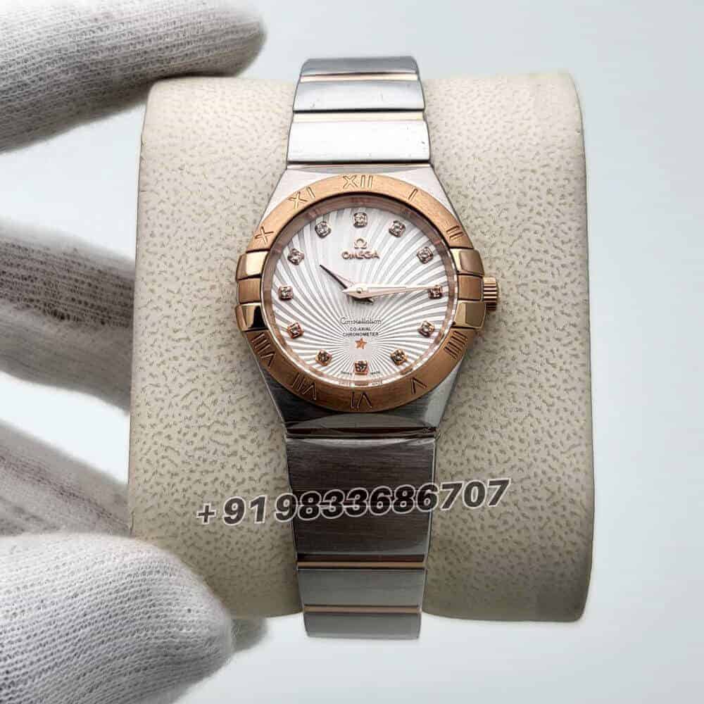 Omega Constellation Rose Gold Diamond Marker High Quality Watch (1)