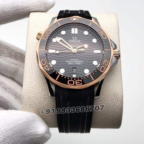omega seamaster first copy Diver Professional Rose Gold Bezel