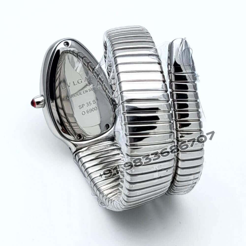Bulgari Serpenti Stainless Steel Single Spiral Black Dial Super High Quality Watch (2)
