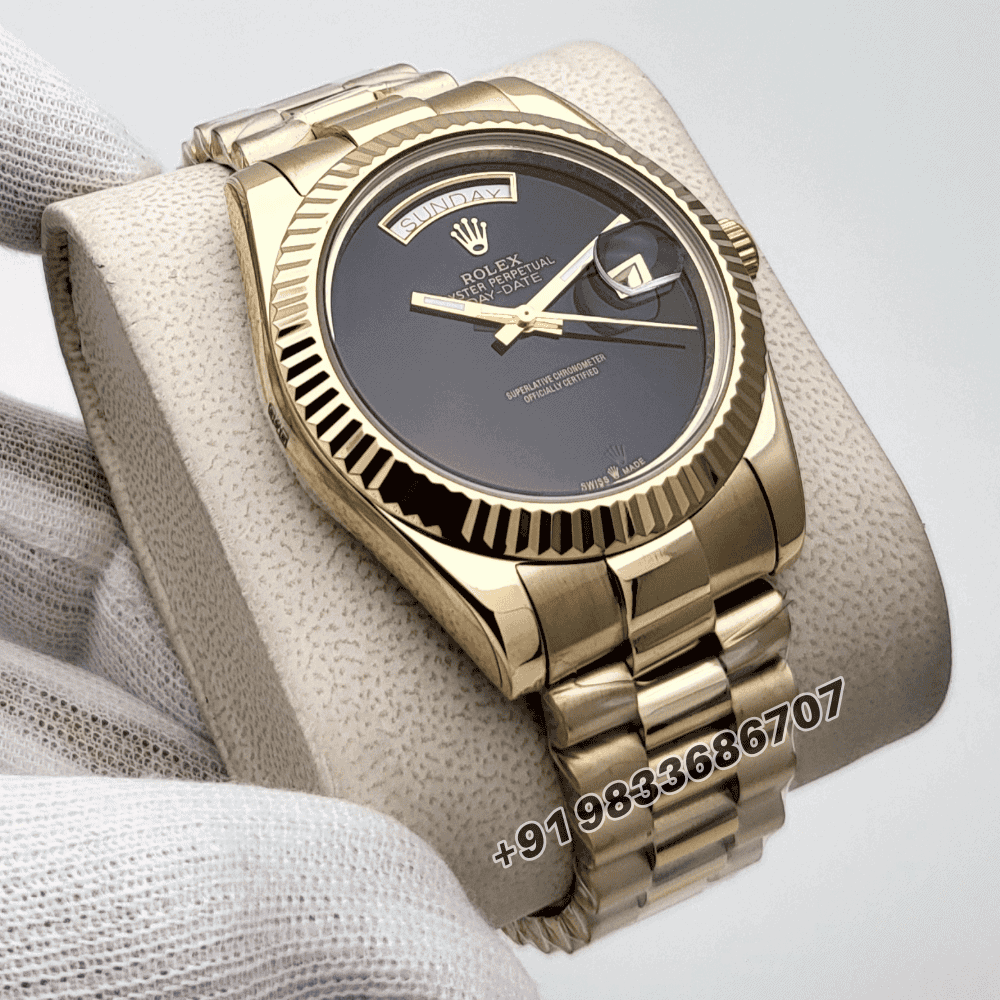 Rolex-Day-Date-Full-Gold-Black-Dial-Super-High-Quality-Swiss-Automatic-Watch