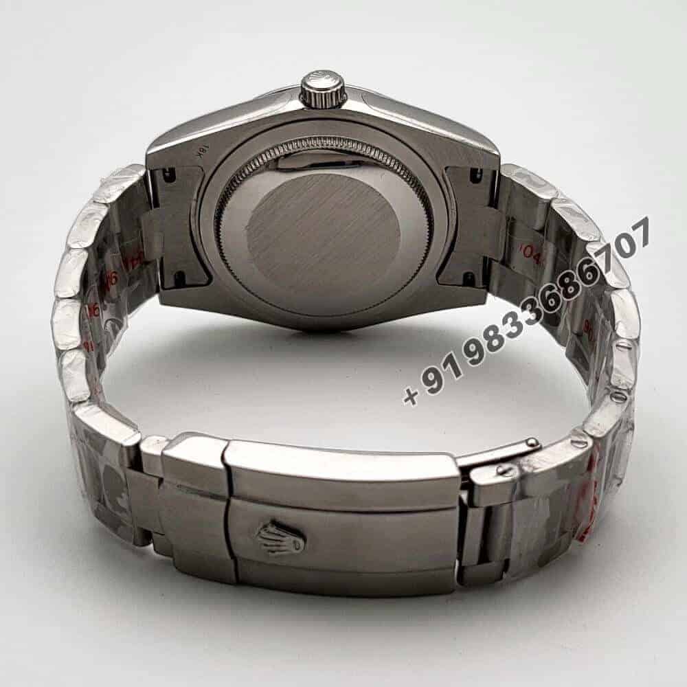 Rolex Oyster Perpetual Silver Blue Dial Super High Quality Swiss Automatic Watch