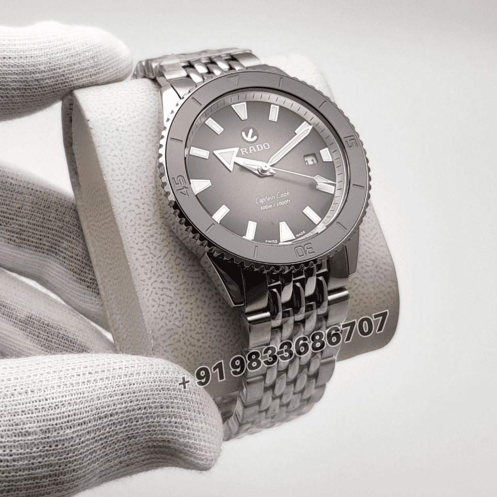 Rado Captain Cook Hrithik Roshan Special Edition Stainless Steel Black Dial Super High Quality Swiss Automatic Watch (1)