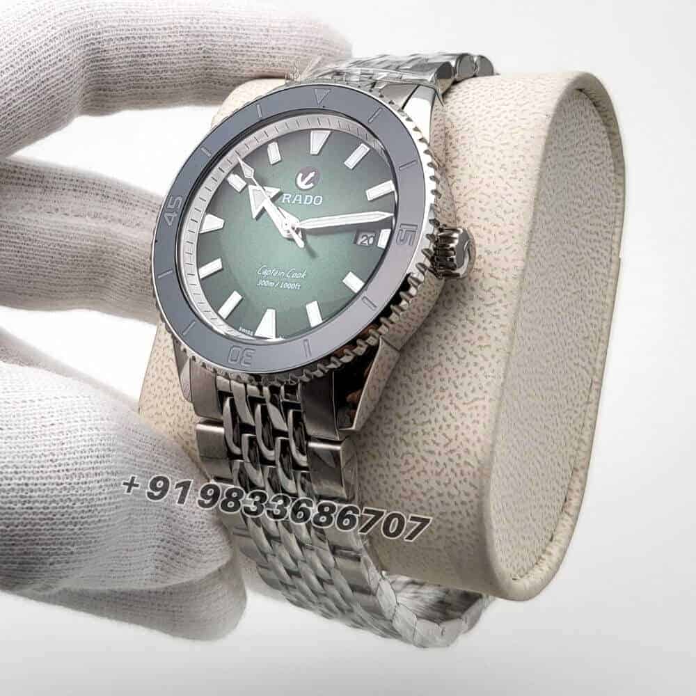 Rado Captain Cook Hrithik Roshan Special Edition Stainless Steel Green Dial Super High Quality Swiss Automatic Watch