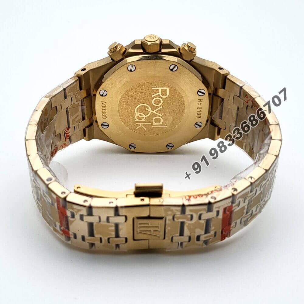 Audemars Piguet Royal Oak Chronograph Full Gold 41mm Green Dial Super High Quality Watch (1)