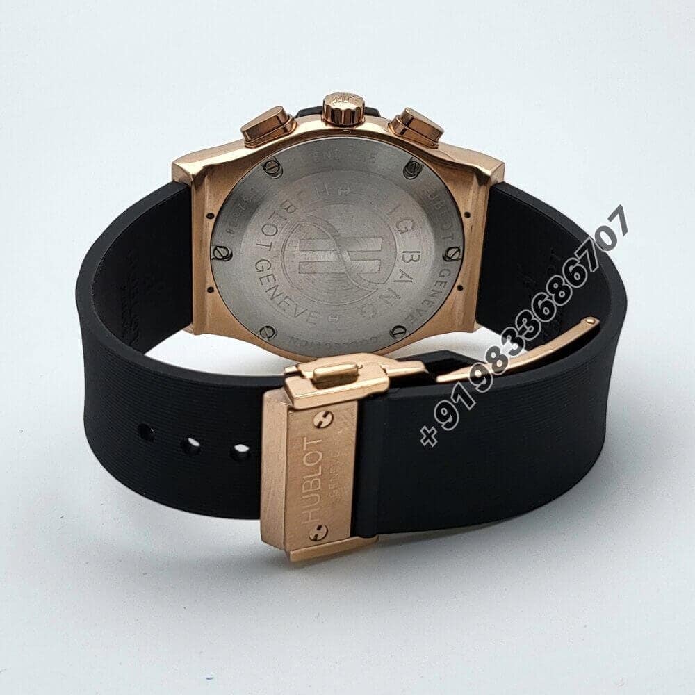 Hublot Classic Fusion Black Ceramic Chronograph Rubber Strap Super High Quality Watch (1)