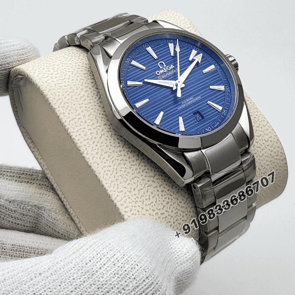 Omega Aqua Tera Co-Axial Master Chronometer Silver Blue Dial High Quality Swiss Automatic Watch