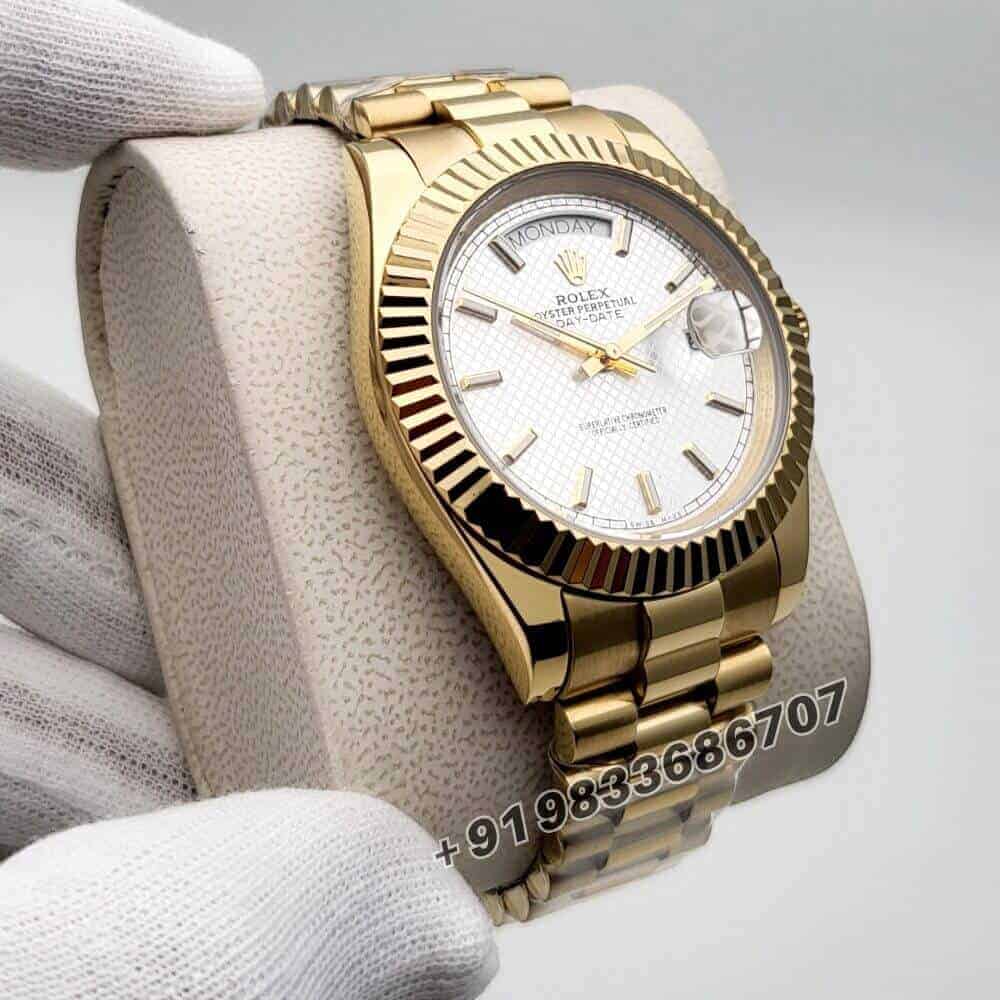 Rolex Day Date Full Gold White Dial Super High Quality Swiss Automatic Watch (1)