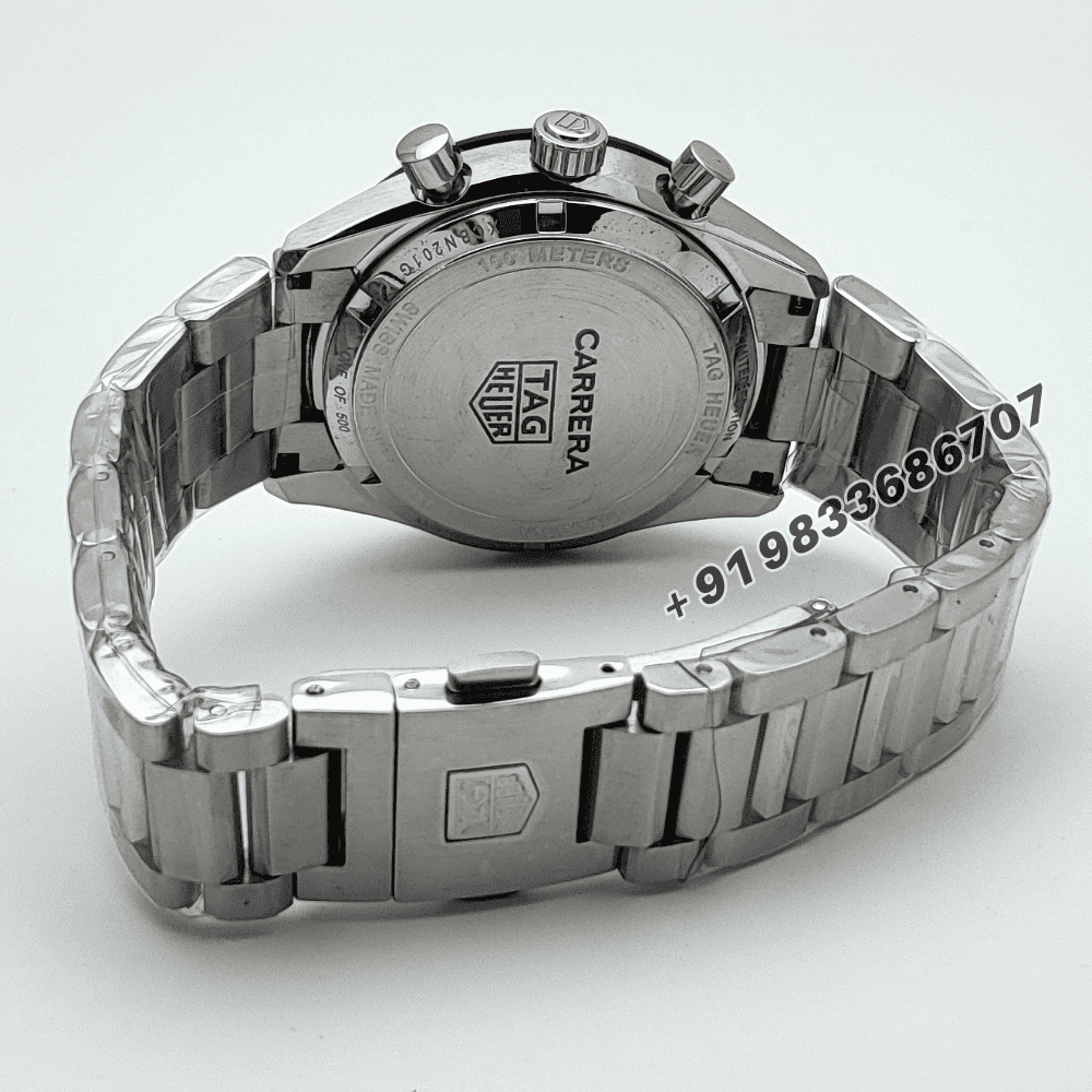 Tag Heuer Carrera 1887 White Dial Leather Strap High Quality Chronograph Watch