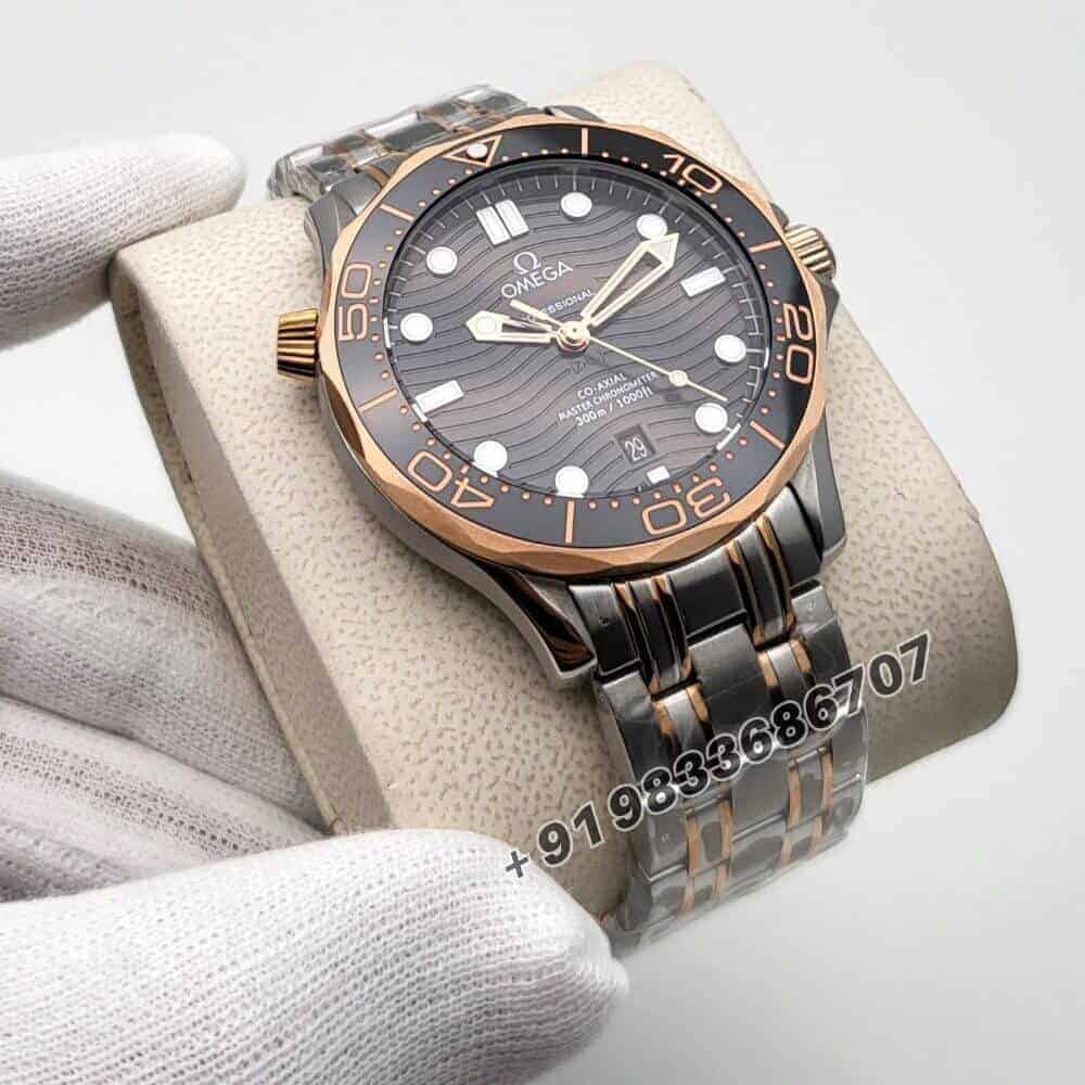 Omega Seamaster Diver Professional Dual Tone Black Dial Super High Quality Swiss Automatic Watch (1)