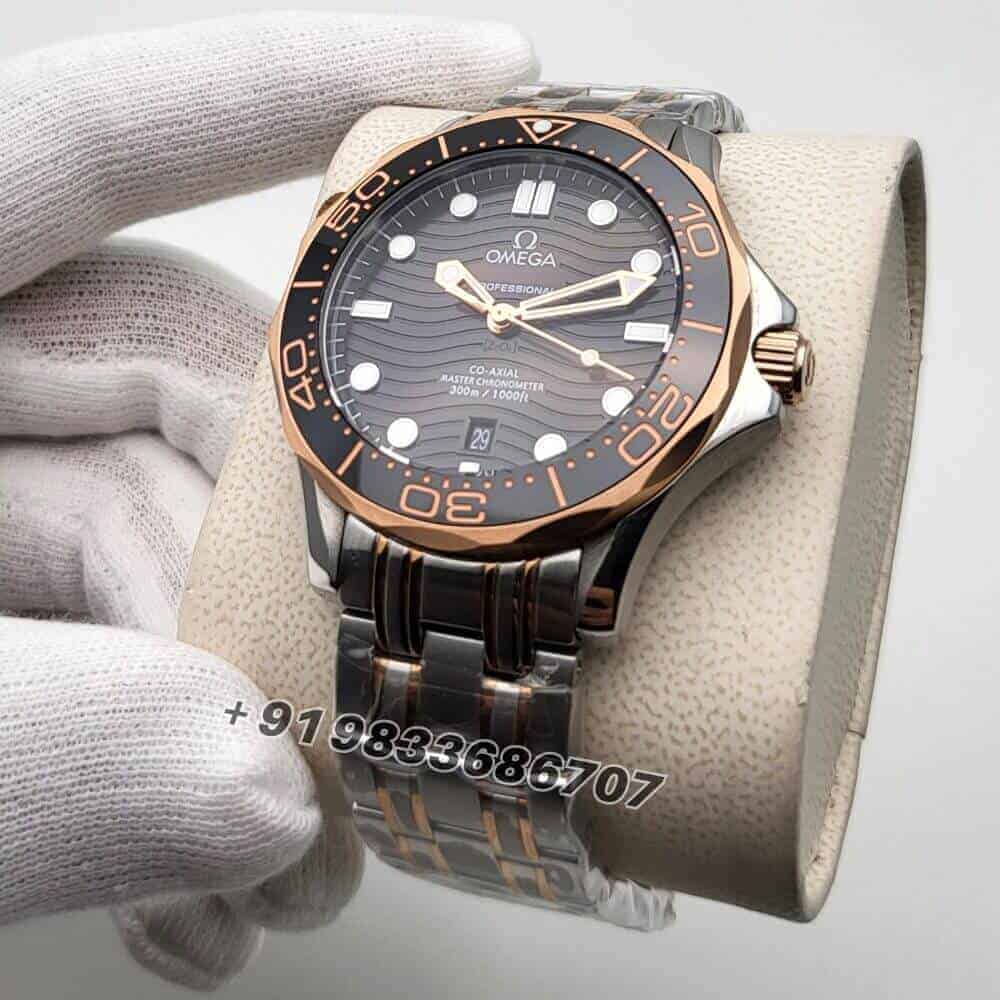 Omega Seamaster Diver Professional Dual Tone Black Dial Super High Quality Swiss Automatic Watch (1)