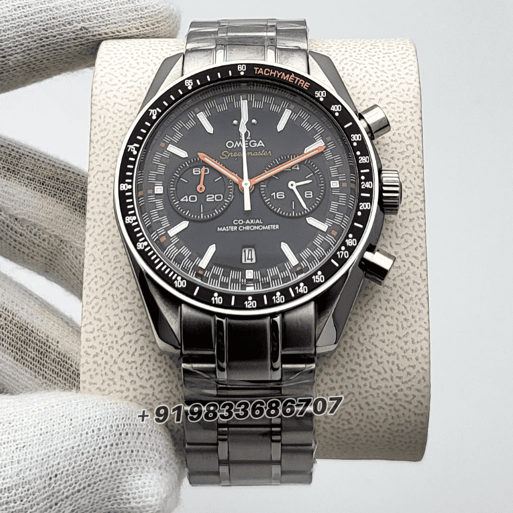 first copy Omega Speedmaster Racing Co-Axial Master Chronometer Chronograph Black Dial