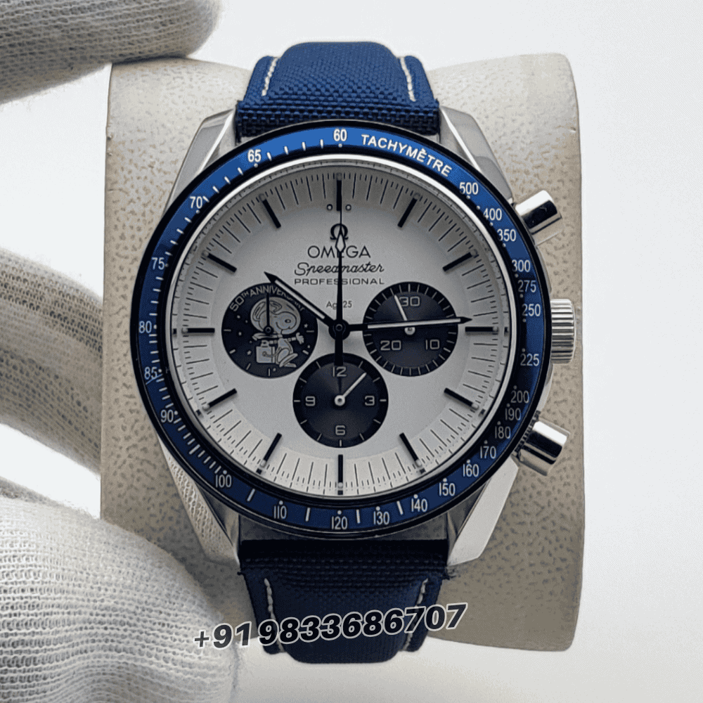 Duplicate Omega Speedmaster Snoopy Award 50th Anniversary Chronograph White Dial