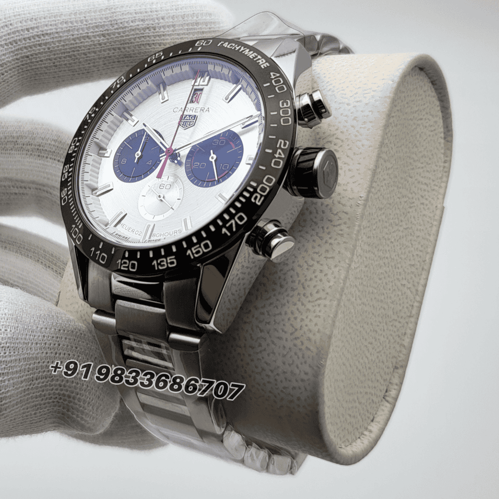 Tag-Heuer-Carrera-160-Years-Anniversary-Limited-Edition-White-Dial-Super-High-Quality-Chronograph-Watch