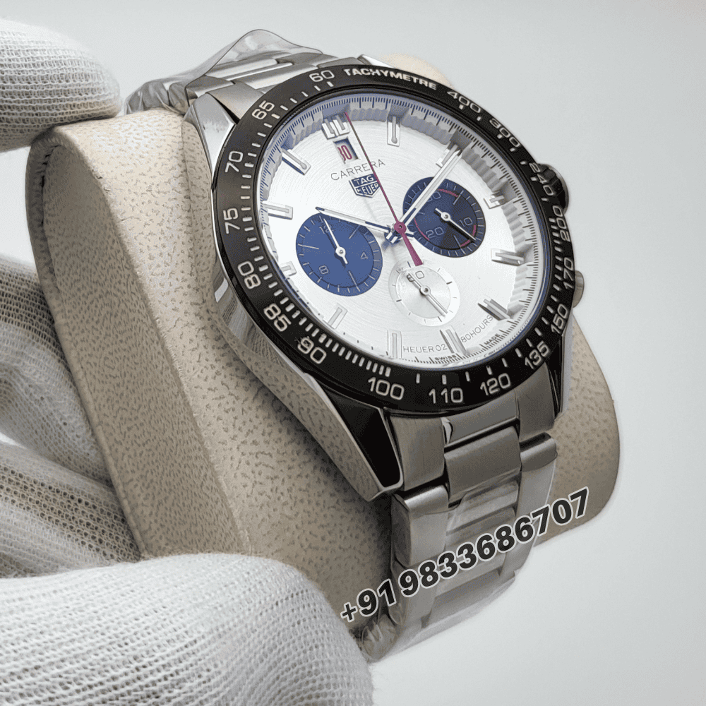Tag-Heuer-Carrera-160-Years-Anniversary-Limited-Edition-White-Dial-Super-High-Quality-Chronograph-Watch