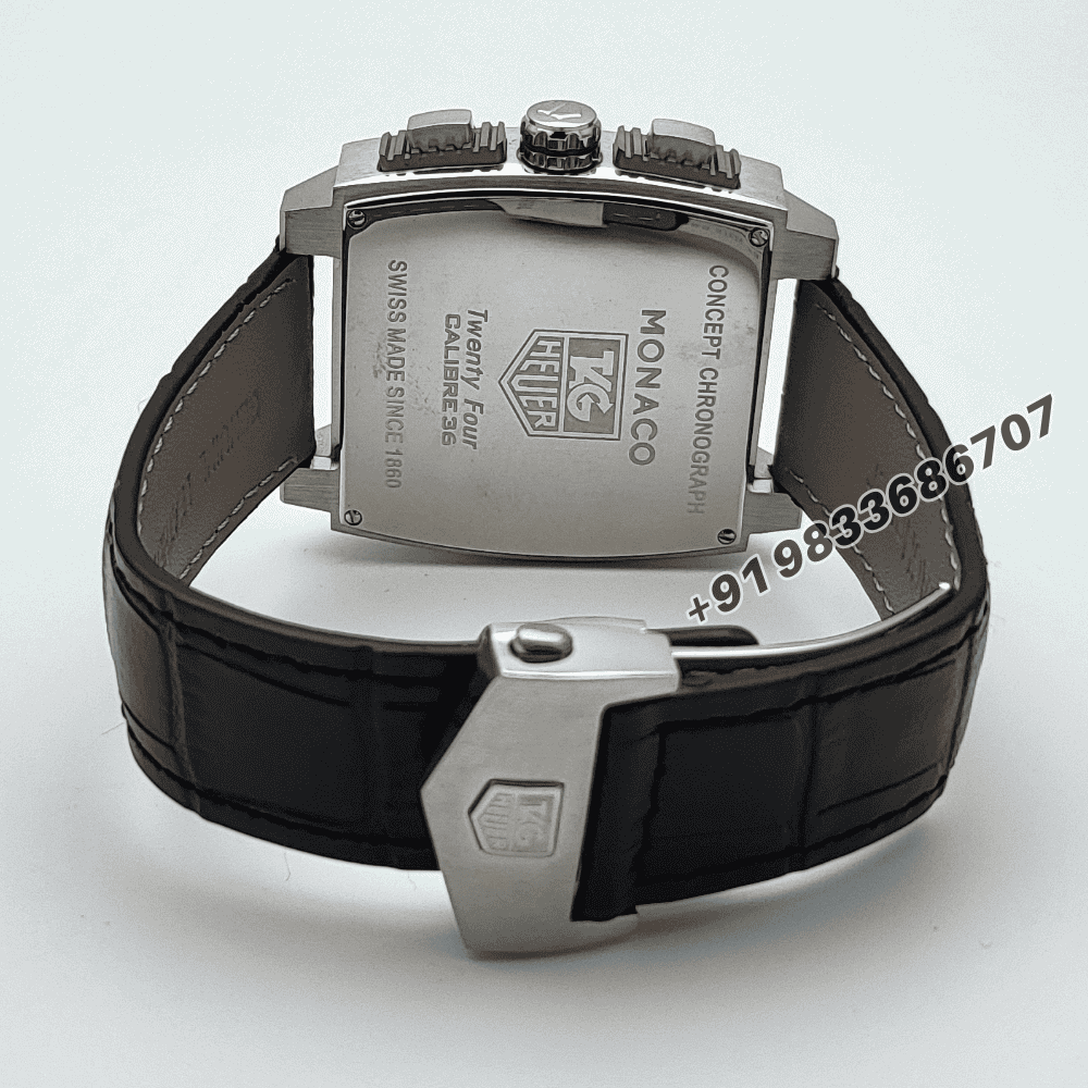 Tag-Heuer-Monaco-LS-Linear-System-Calibre-12-Chronograph-Black-Dial-Leather-Strap-Super-High-Quality-Watch