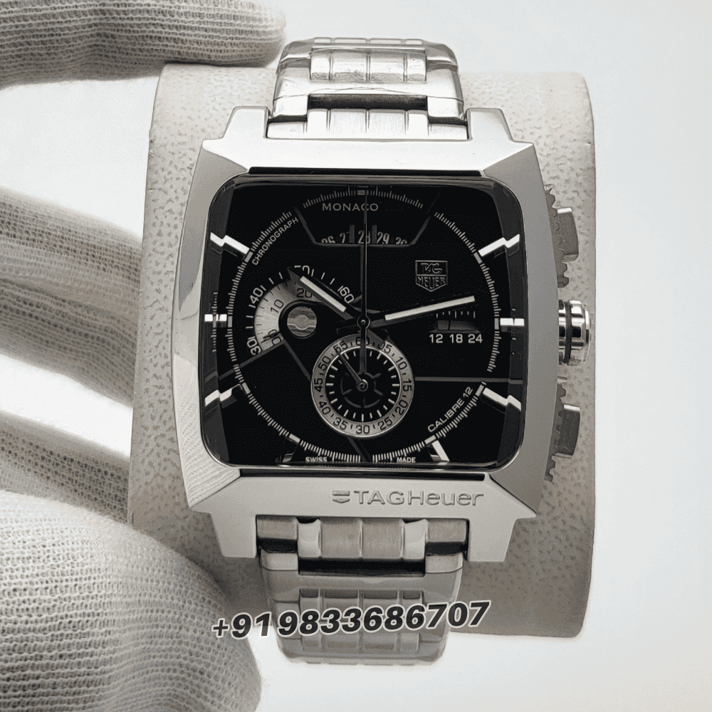 Tag-Heuer-Monaco-LS-Linear-System-Calibre-12-Chronograph-Black-Dial-Stainless-Steel-Super-High-Quality-Watch