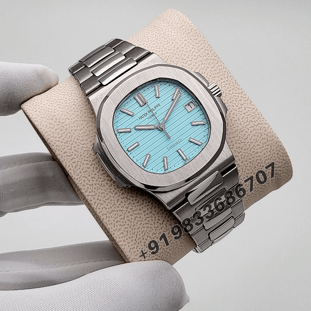 Patek Philippe Nautilus Tiffany & Co Blue Dial High Quality Swiss Automatic Watch - Image 3