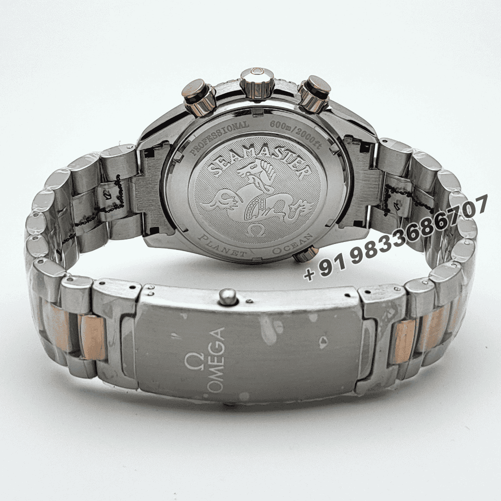 Omega Seamaster Planet Ocean Dual Tone Blue Dial High Quality Chronograph Watch