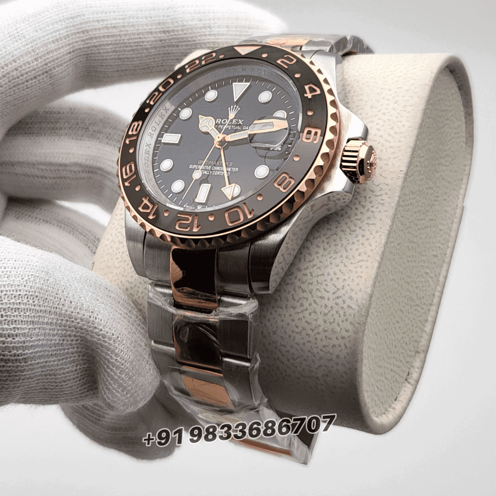 Rolex-GMT-Master-2-Dual-Tone-Black-Dial-Super-High-Quality-Swiss-Automatic-Watch