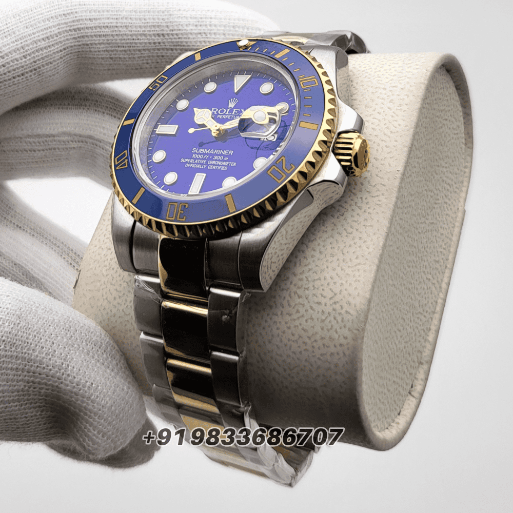 Rolex Submariner Dual Tone Blue Dial Super High Quality Swiss Automatic Watch
