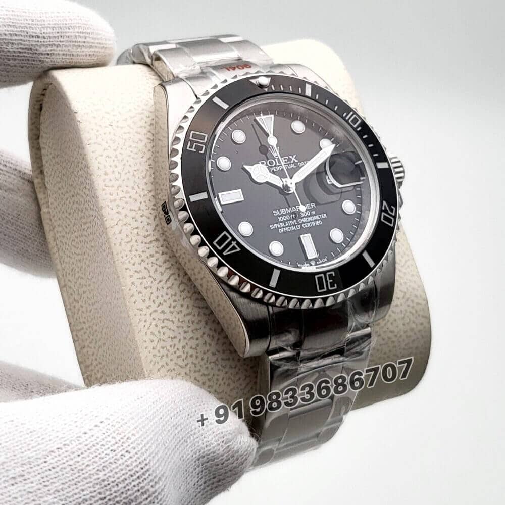 Rolex Submariner Silver Black Dial Super High Quality Swiss Automatic Watch