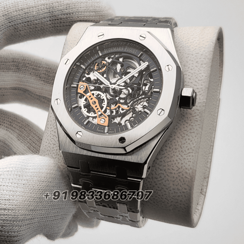 Audemars Piguet Royal Oak Skeleton Silver Dial Super High Quality Swiss Automatic Watch