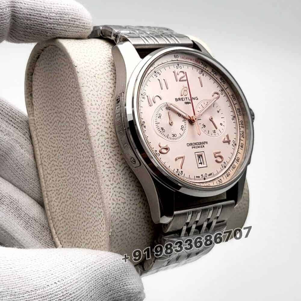 Breitling Premier B01 Chronograph Stainless Steel Off white Dial Super High Quality Watch