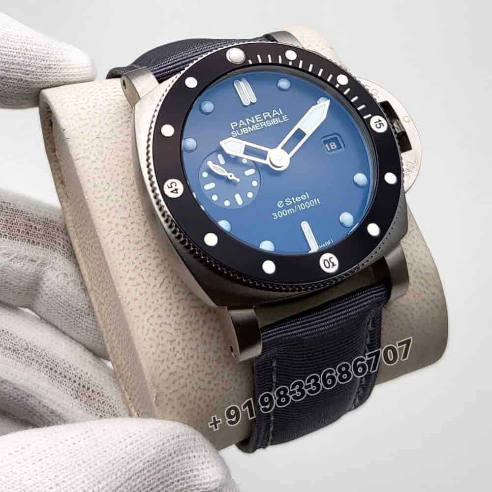 Luminor Panerai Submersible Stainless Steel Black Dial Super High Quality Swiss Automatic Watch (1)