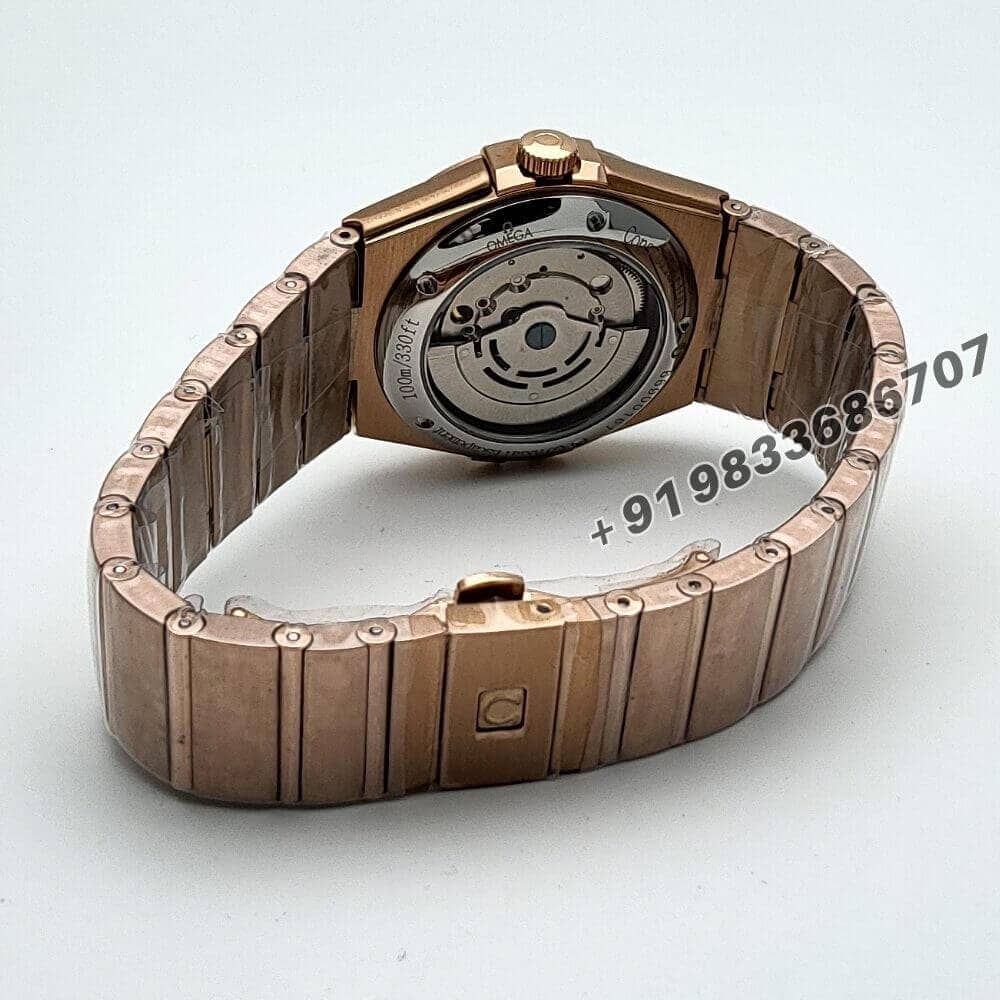 Omega Constellation Co Axial Chronometer Full Rose Gold White Dial Super High Quality Swiss Automatic Watch
