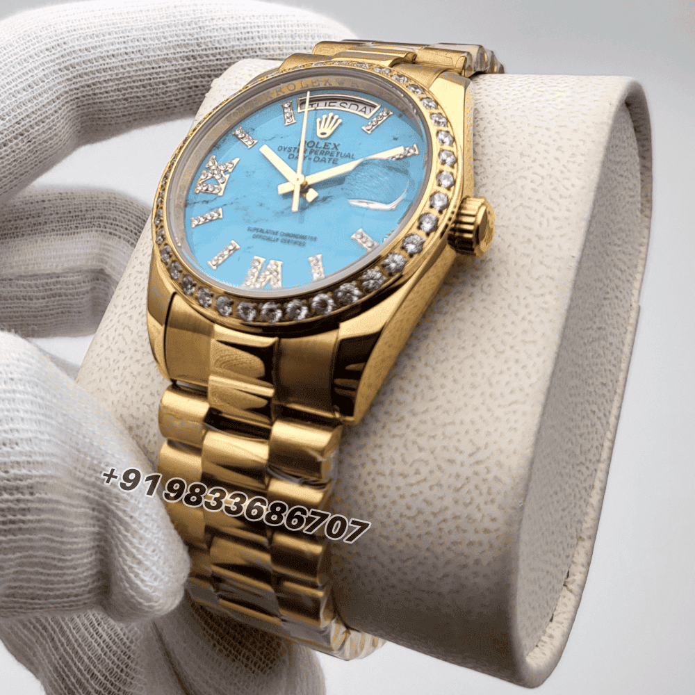 Rolex-Day-Date-36-Gold-Blue-Dial-Super-High-Quality-Swiss-Automatic-Salman-Khans-watch