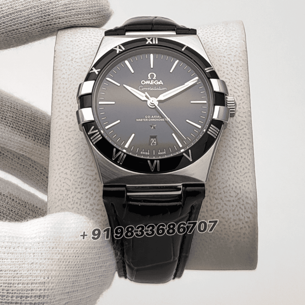 omega duplicate watches Constellation Master Chronometer Silver Black Dial