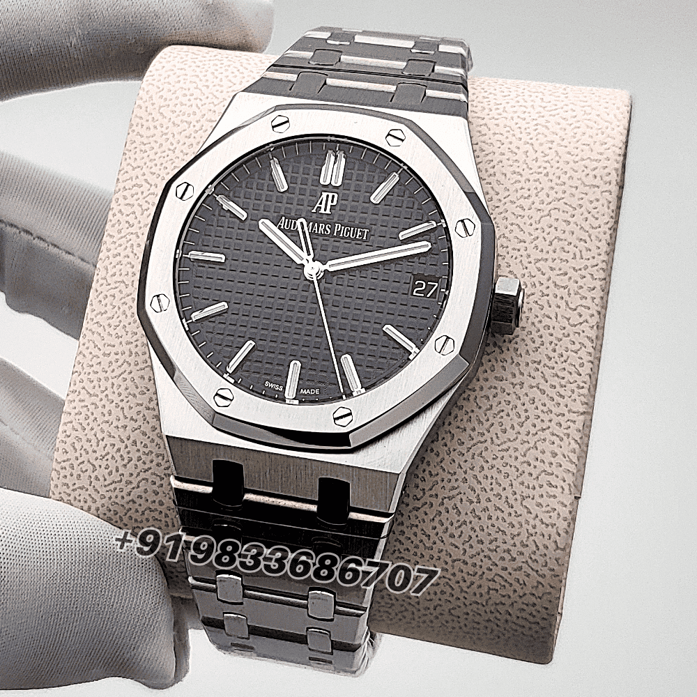 Audemars Piguet Royal Oak Stainless Steel Black Dial 41mm Exact 1:1 Top Quality Super Clone Replica Swiss ETA 4302 Automatic Movement Watch - Image 2