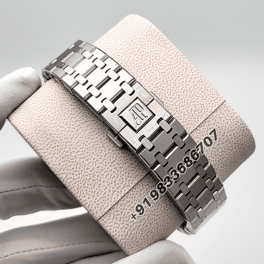 Audemars Piguet Royal Oak Stainless Steel Black Dial 41mm Exact 1:1 Top Quality Super Clone Replica Swiss ETA 4302 Automatic Movement Watch - Image 4