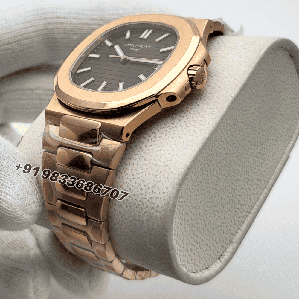 Patek Philippe Nautilus 18kt Rose Gold 57111R-001 Brown Dial 40mm Exact 11 Replica Top Quality Super Clone Swiss ETA 324 S C Automatic Movement Watch