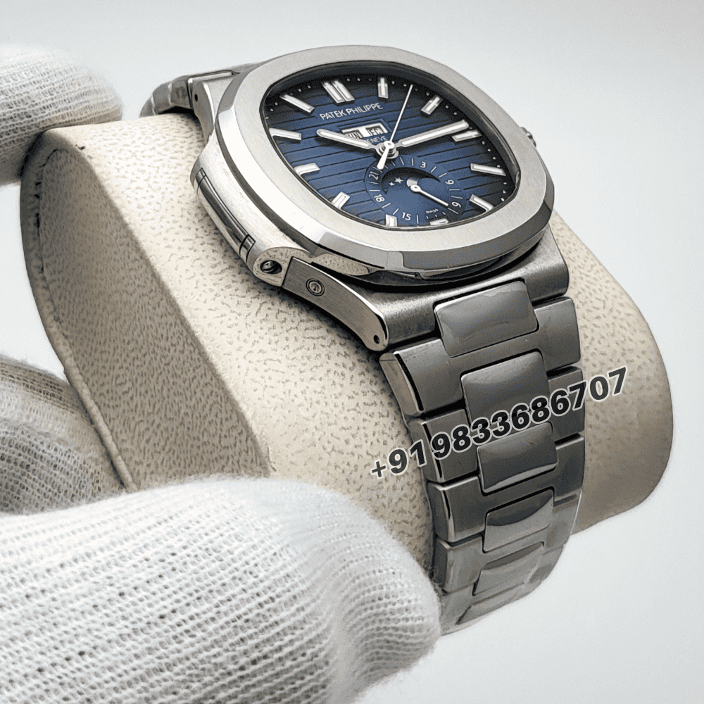 Patek Philippe Nautilus Annual Calendar Moon Phases 57261A-014 Blue Dial 40.5mm Exact 11 Top Quality Super Clone Swiss ETA 324 S QA LU 24H303 Automatic Movement Watch