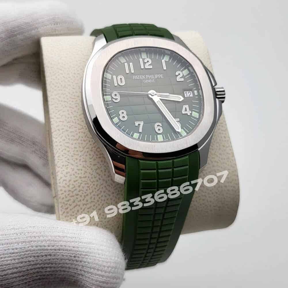 Patek Philippe Aquanaut White Gold 5168G-010 Khaki Green Dial Super Clone
