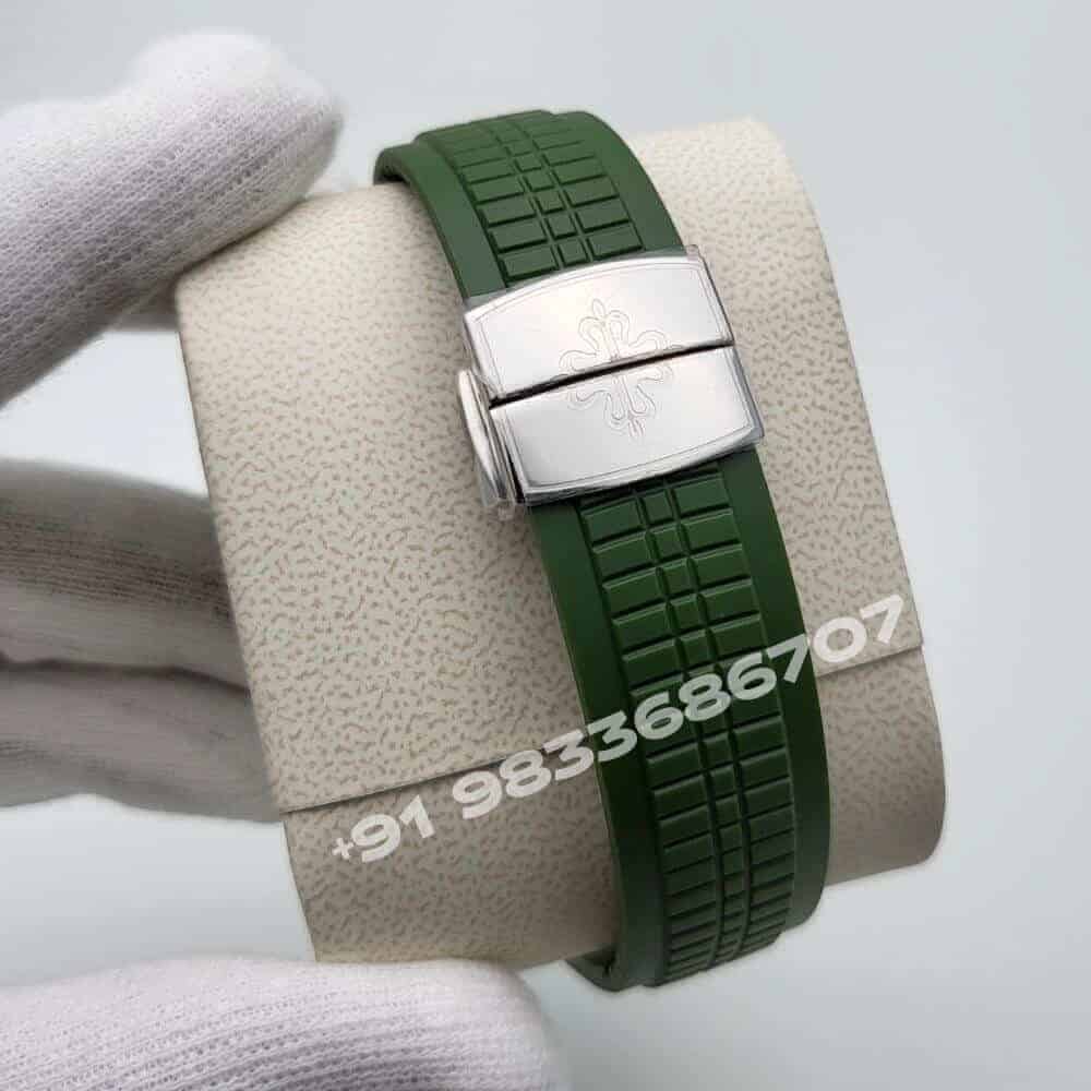 Patek Philippe Aquanaut White Gold Khaki Green Dial 1:1 Super Clone