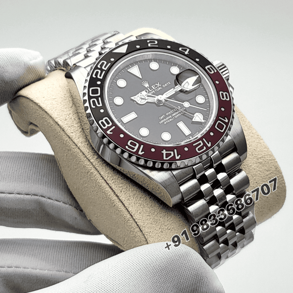 Rolex GMT Master II Pepsi Jubilee Bracelet 40mm Exact 1:1 Top Quality Super Clone Replica Swiss ETA 3285 Automatic Movement Watch