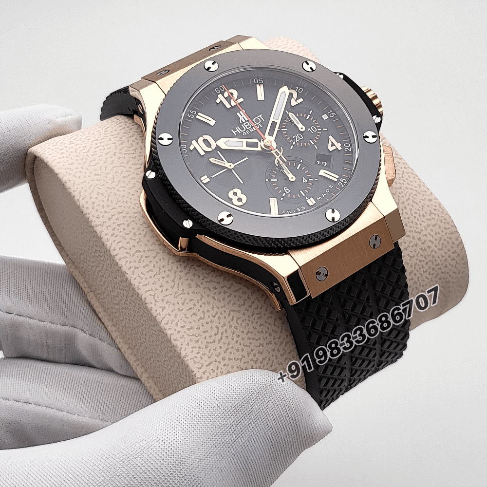 Hublot Big Bang Original Gold Ceramic 44mm Exact 1:1 Top Quality Super Clone Replica Swiss ETA HUB4100 Automatic Movement Watch